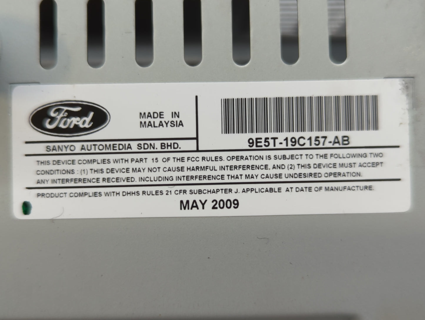 2010-2012 Ford Fusion Radio AM FM Cd Player Receiver Replacement P/N:9E5T-19C157-AB BE5T-19C157-AB Fits Fits 2010 2011 2012 