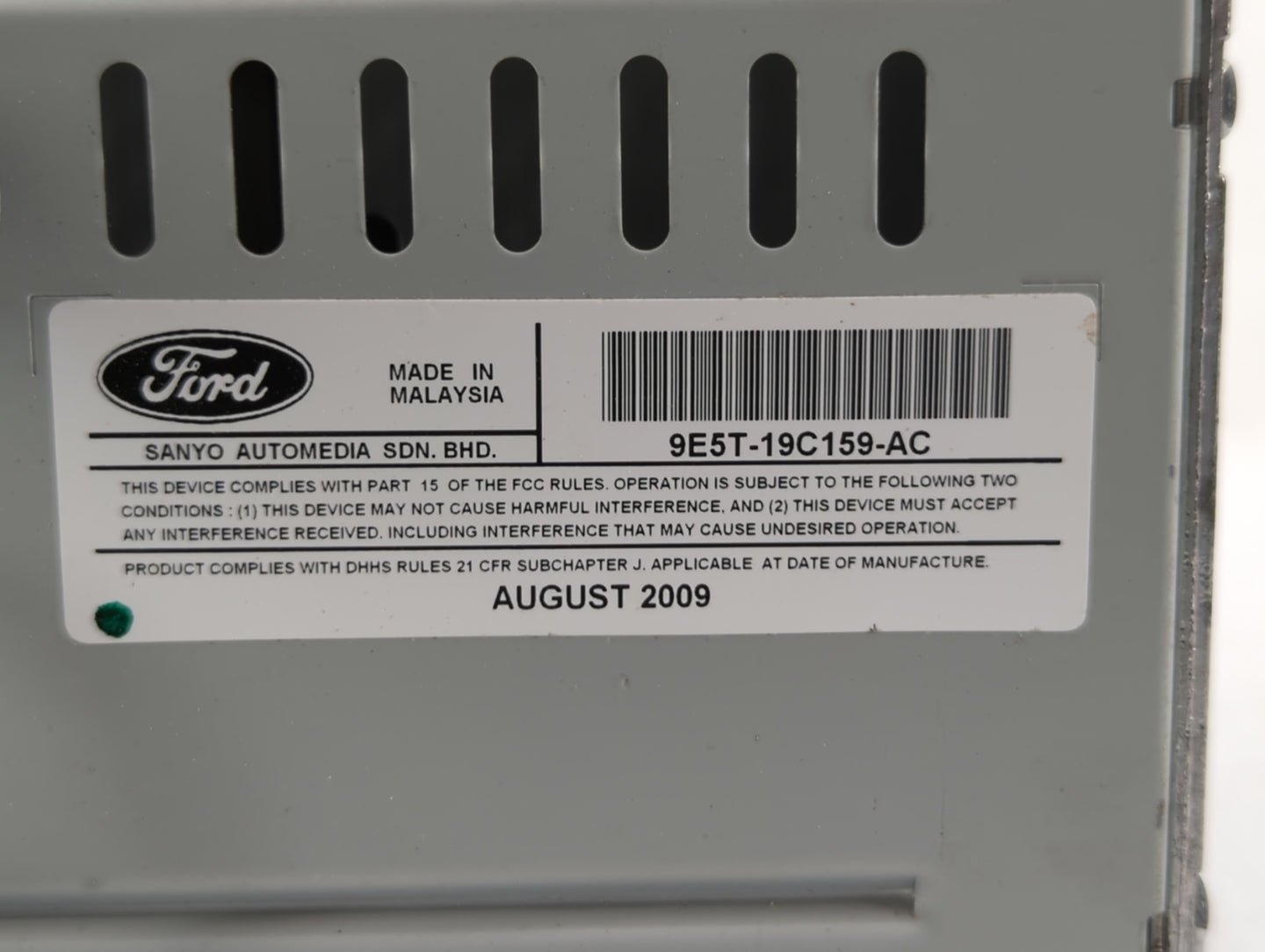 2010 Ford Fusion Radio AM FM Cd Player Receiver Replacement P/N:9E5T-19C159-AC AE5H-18C612-ET, 9E5T-19C159-AD Fits OEM Used 