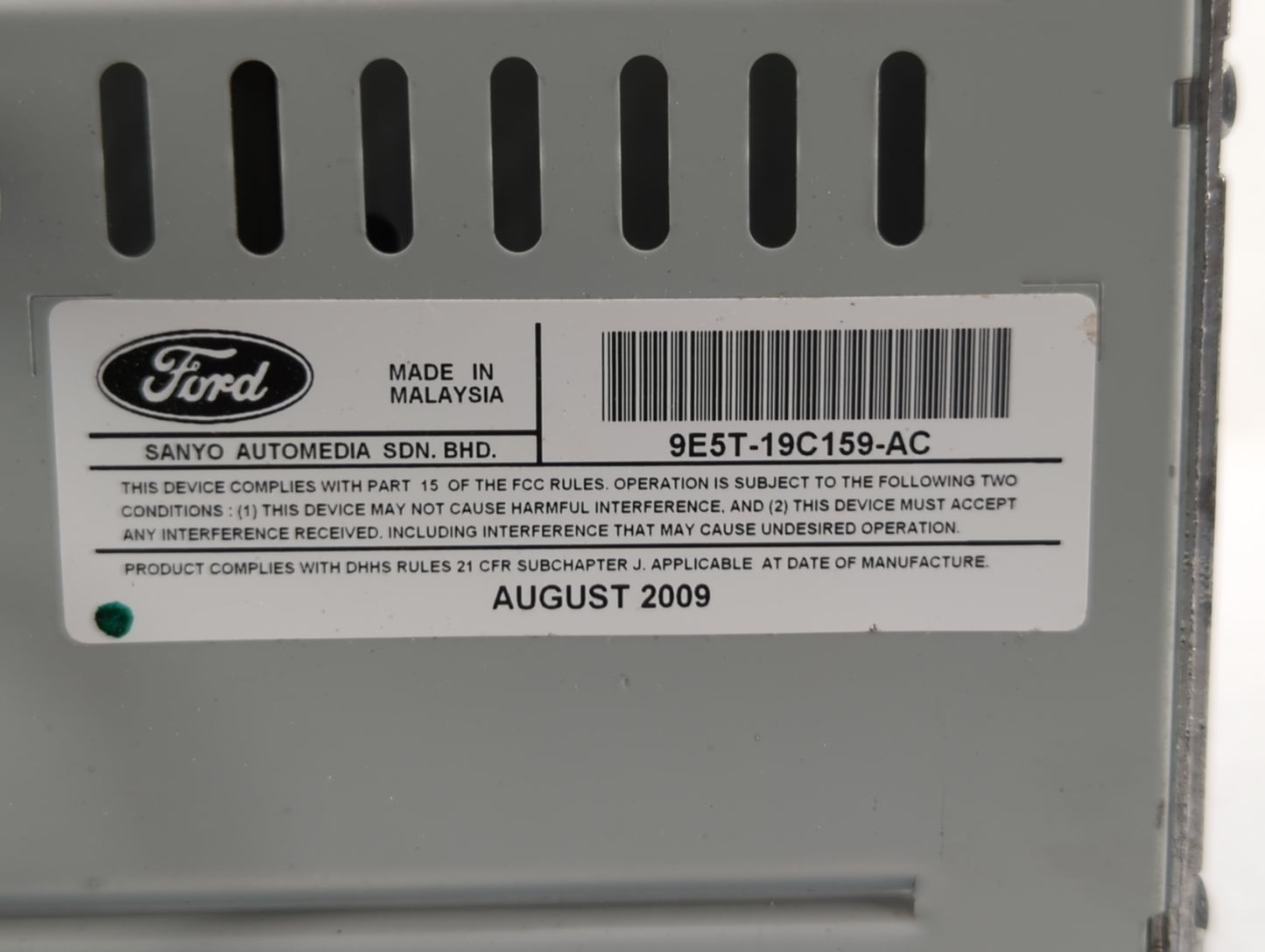 2010 Ford Fusion Radio AM FM Cd Player Receiver Replacement P/N:9E5T-19C159-AC AE5H-18C612-ET, 9E5T-19C159-AD Fits OEM Used 