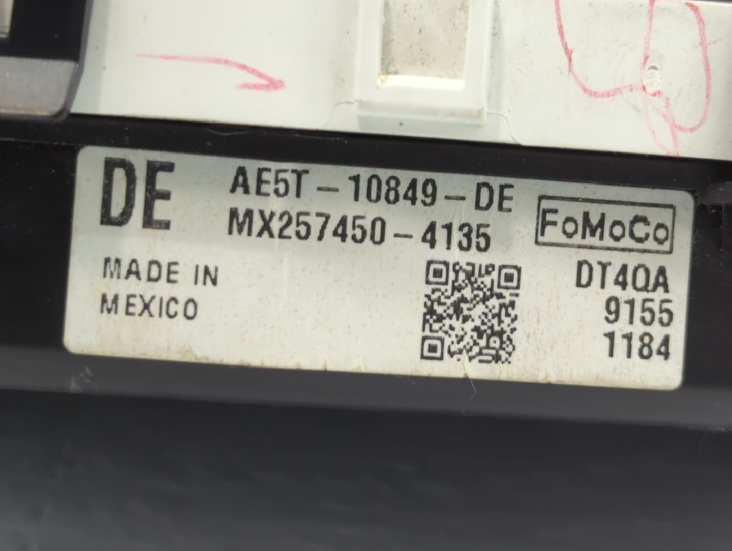 2010 Ford Fusion Instrument Cluster Speedometer Gauges P/N:AE5T-10849-DE Fits OEM Used Auto Parts - Oemusedautoparts1.com