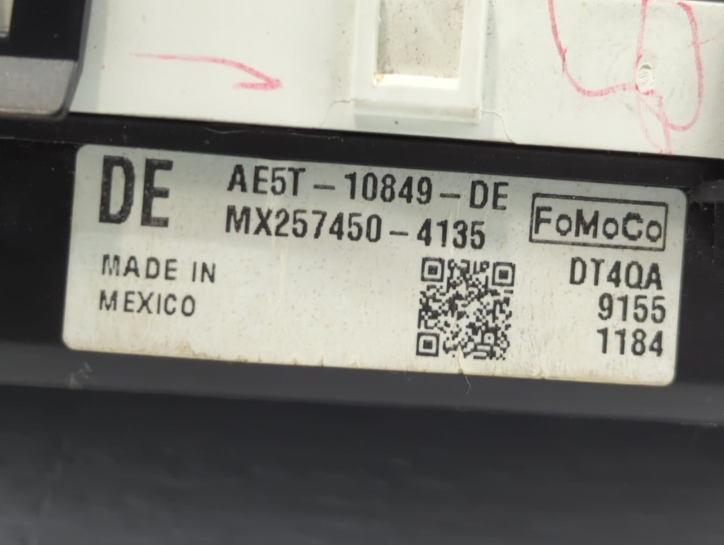 2010 Ford Fusion Instrument Cluster Speedometer Gauges P/N:AE5T-10849-DE Fits OEM Used Auto Parts - Oemusedautoparts1.com