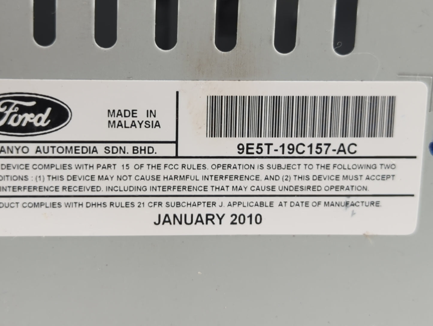2010-2010 Ford Fusion Am Fm Cd Player Radio Receiver - Oemusedautoparts1.com