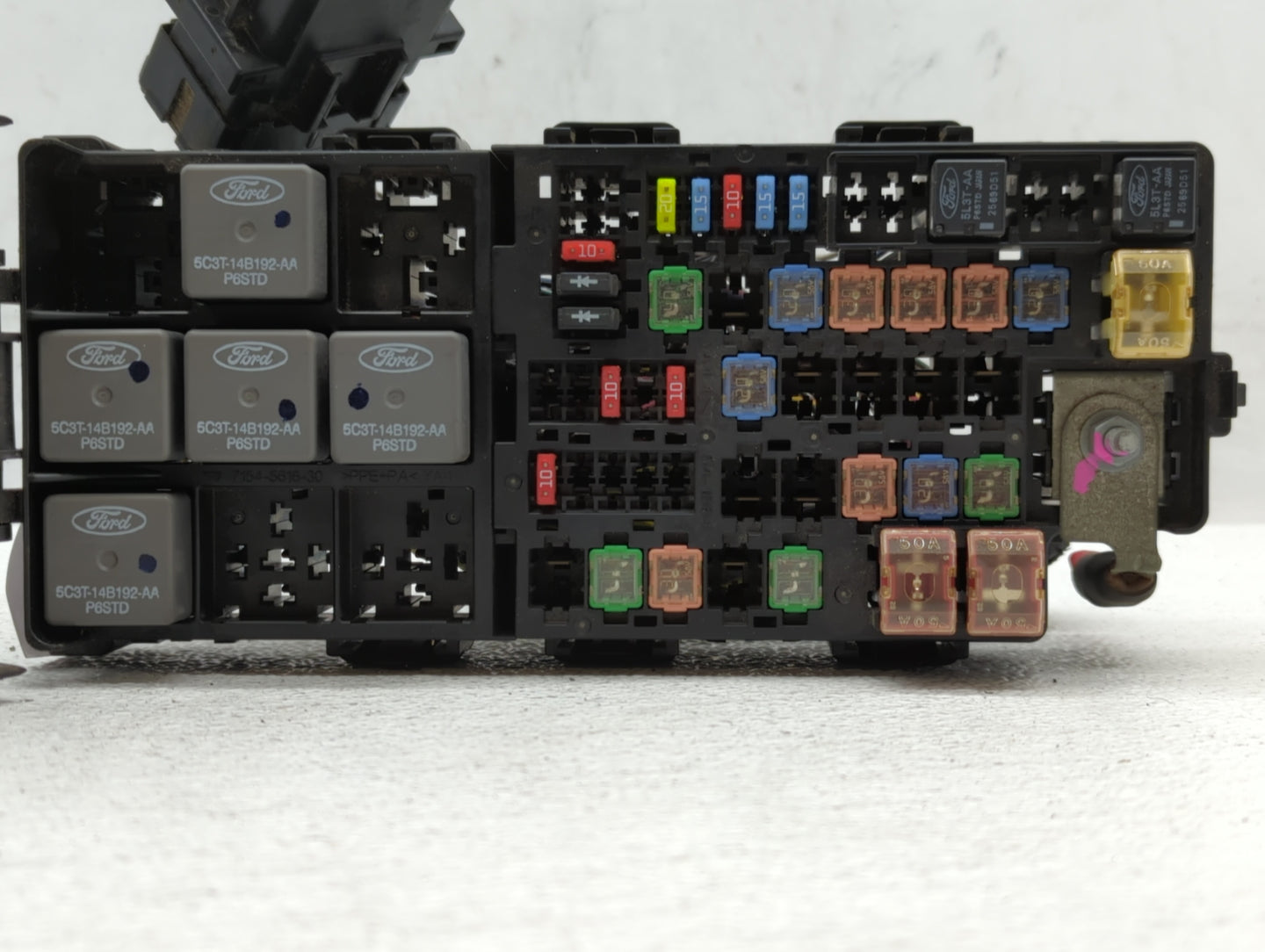2010-2012 Ford Fusion Fusebox Fuse Box Panel Relay Module P/N:AE5T-14290-F Fits Fits 2010 2011 2012 OEM Used Auto Parts - Oe