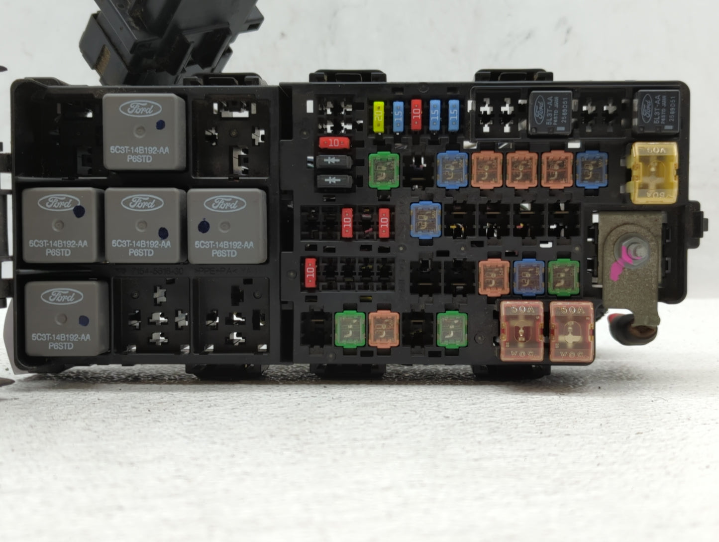 2010-2012 Ford Fusion Fusebox Fuse Box Panel Relay Module P/N:AE5T-14290-F Fits Fits 2010 2011 2012 OEM Used Auto Parts - Oe