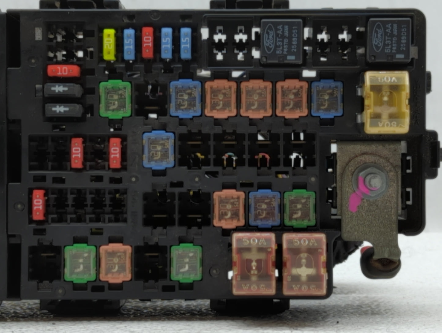 2010-2012 Ford Fusion Fusebox Fuse Box Panel Relay Module P/N:AE5T-14290-F Fits Fits 2010 2011 2012 OEM Used Auto Parts - Oe