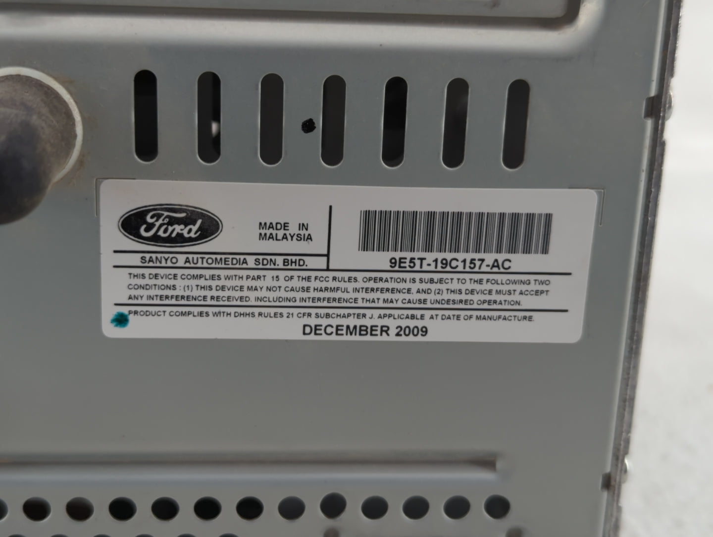 2010 Ford Fusion Radio AM FM Cd Player Receiver Replacement P/N:9E5T-19C157-AC Fits OEM Used Auto Parts - Oemusedautoparts1.