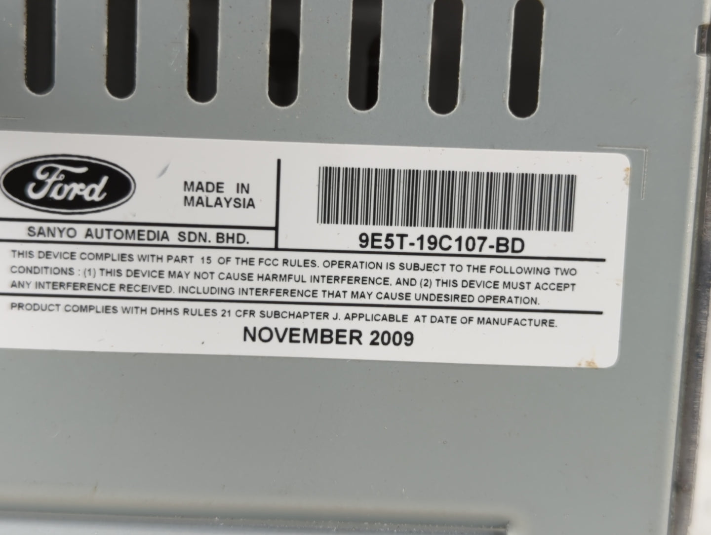 2010-2010 Ford Fusion Am Fm Cd Player Radio Receiver - Oemusedautoparts1.com