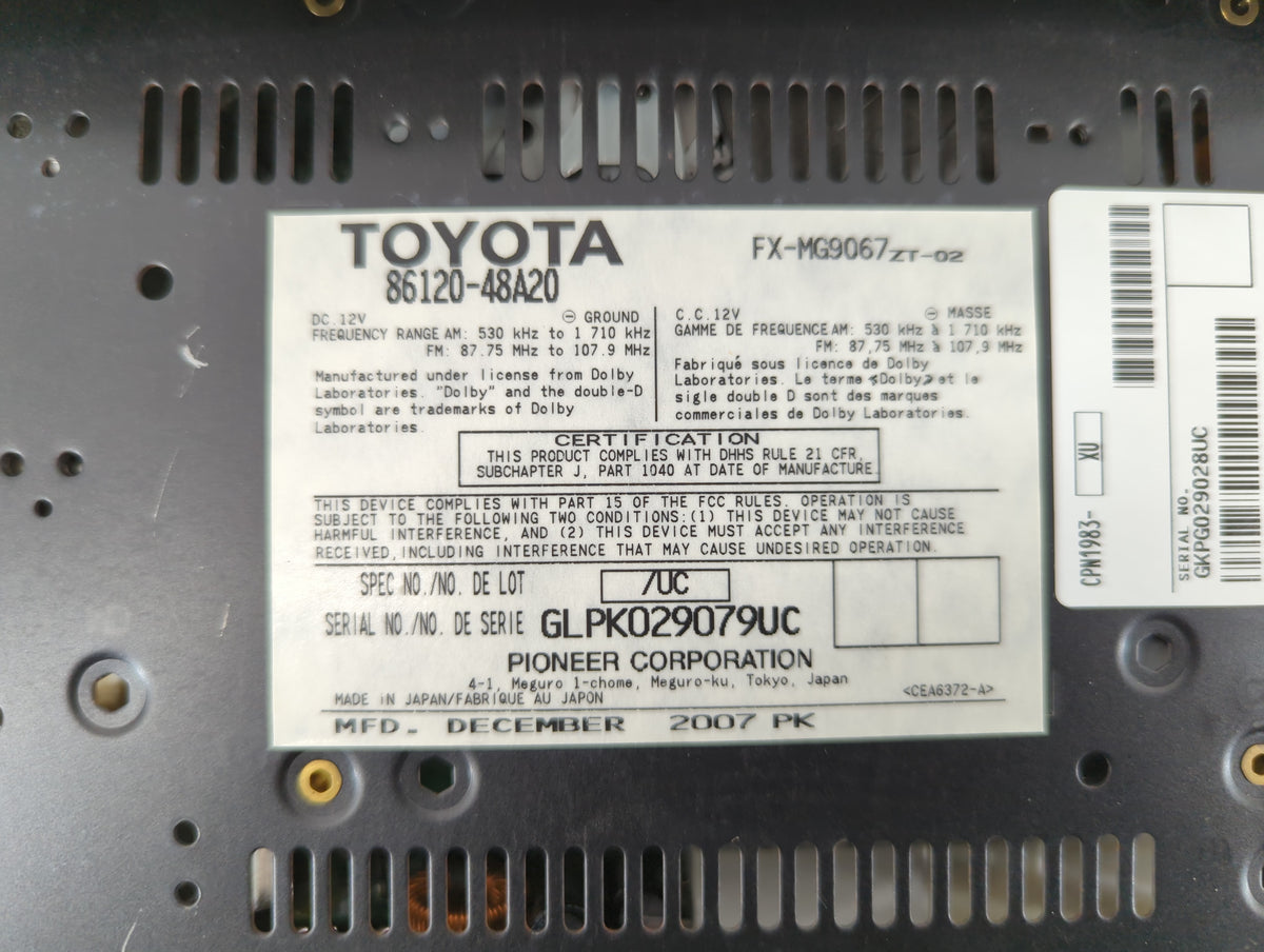 2010-2010 Ford Fusion Am Fm Cd Player Radio Receiver 554526 - Oemusedautoparts1.com