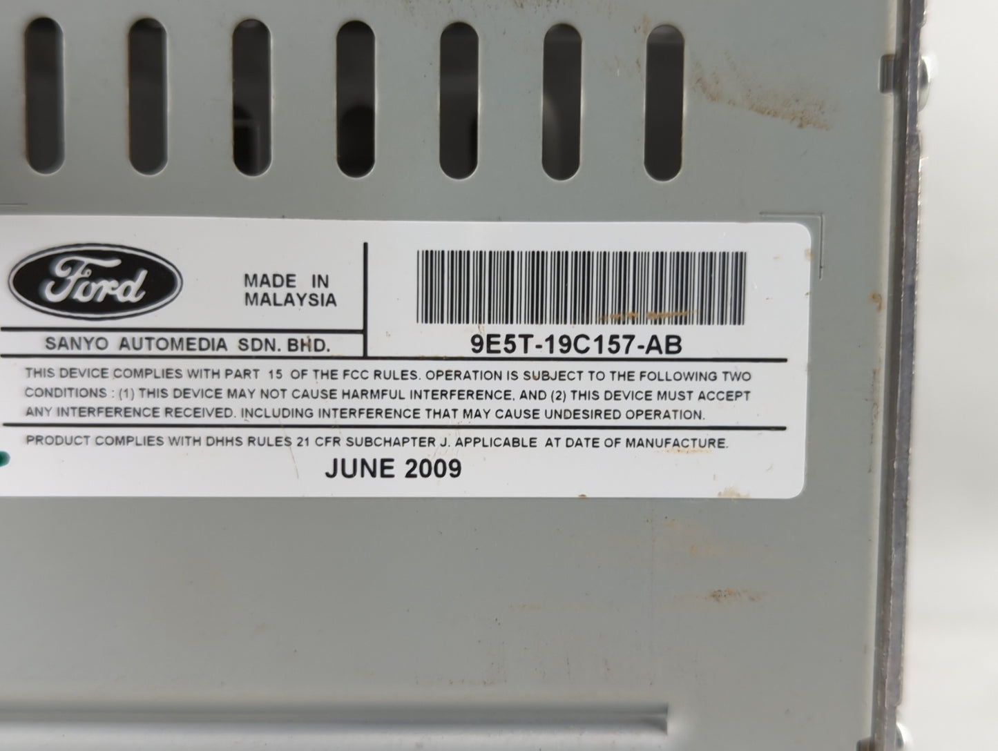 2010-2010 Ford Fusion Am Fm Cd Player Radio Receiver - Oemusedautoparts1.com