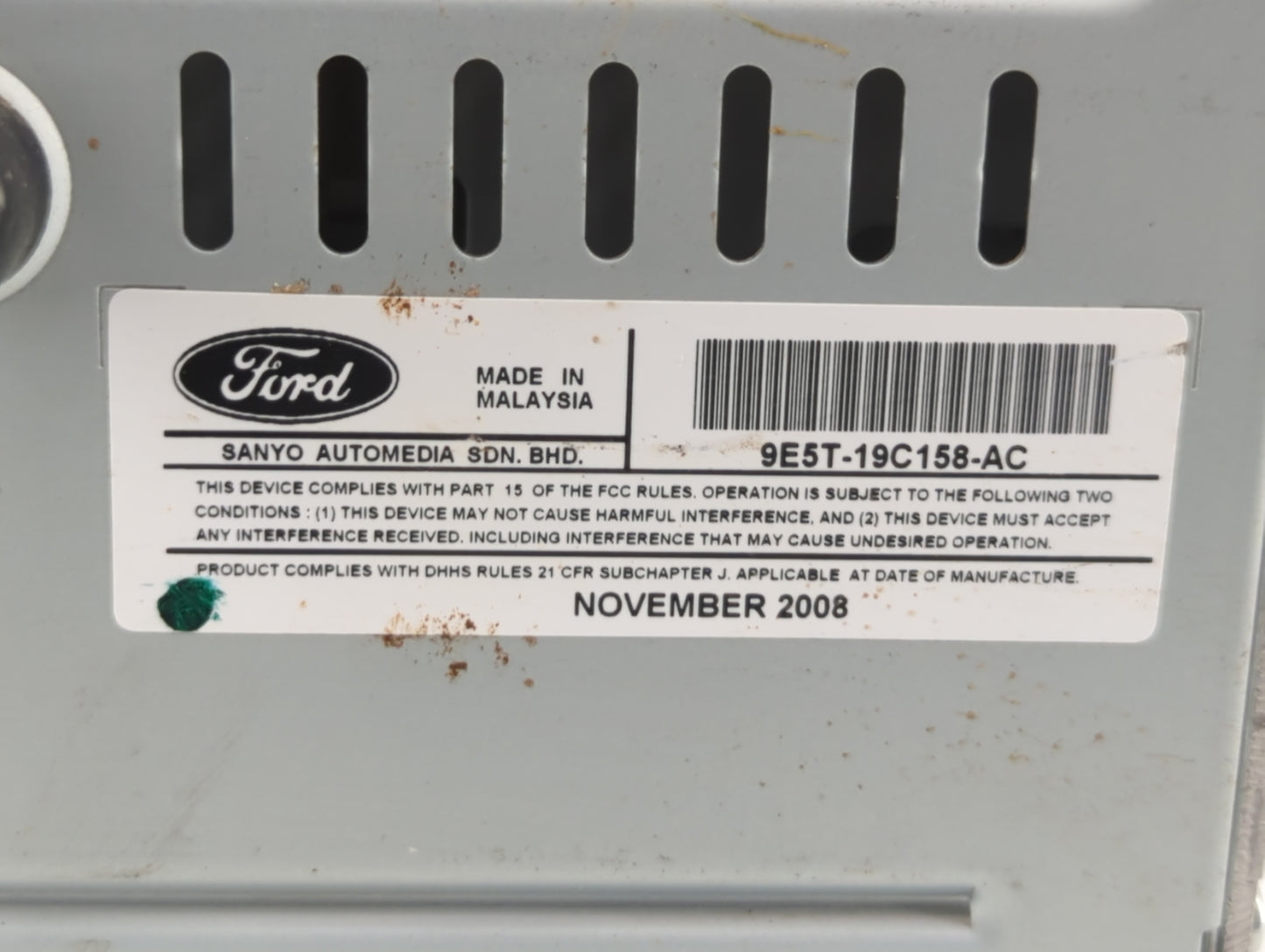 2010-2010 Ford Fusion Am Fm Cd Player Radio Receiver - Oemusedautoparts1.com