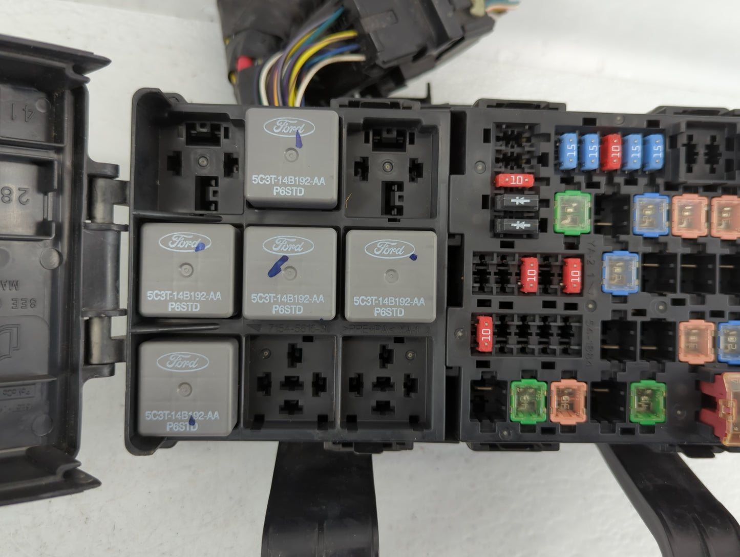 2010-2012 Ford Fusion Fusebox Fuse Box Panel Relay Module P/N:AE5T-14290-E AE5T-14290-D Fits Fits 2010 2011 2012 OEM Used Au