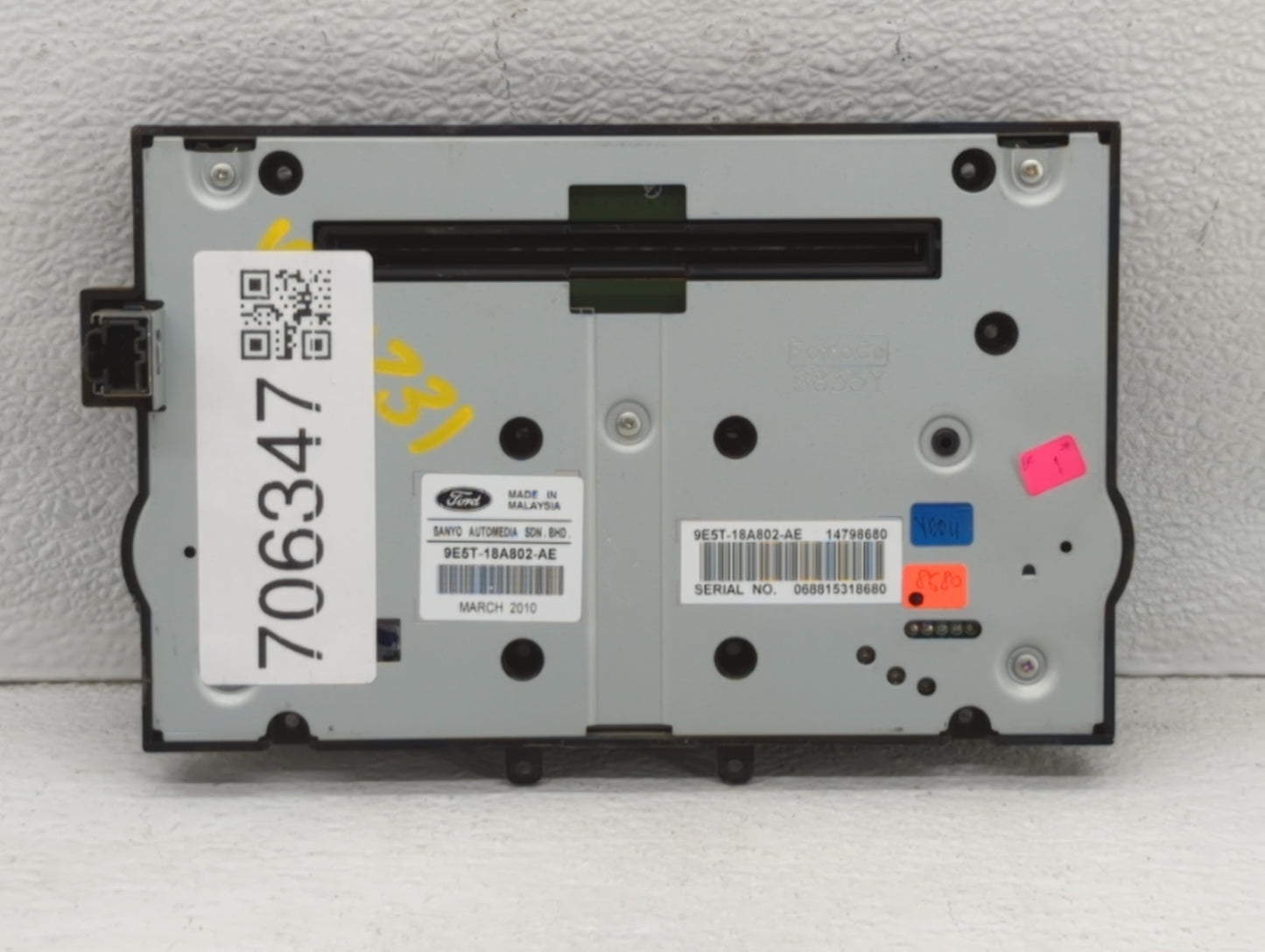 2010-2012 Ford Fusion Radio AM FM Cd Player Receiver Replacement P/N:14798680 9E5T-18A802-AE Fits Fits 2010 2011 2012 OEM Us