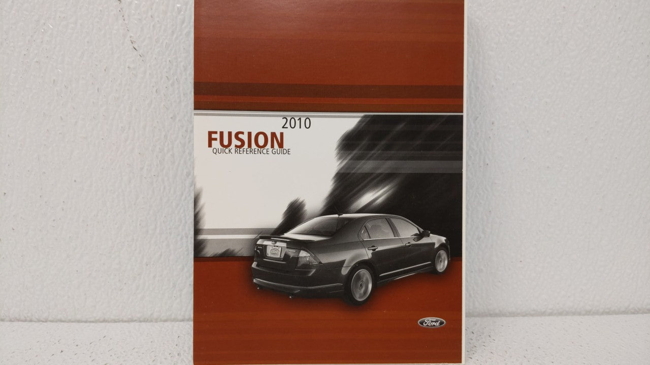 2010 Ford Fusion Owners Manual Book Guide OEM Used Auto Parts - Oemusedautoparts1.com