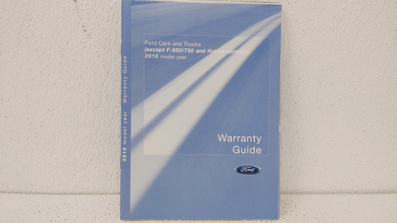 2010 Ford Fusion Owners Manual Book Guide OEM Used Auto Parts - Oemusedautoparts1.com