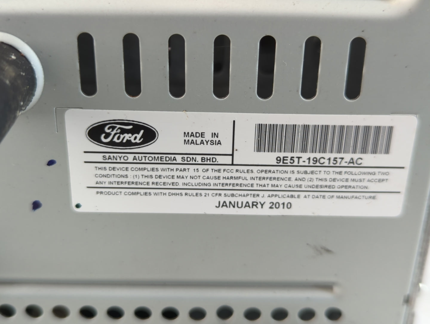 2010-2012 Ford Fusion Radio AM FM Cd Player Receiver Replacement P/N:9E5T-19C157-AC Fits Fits 2010 2011 2012 OEM Used Auto P