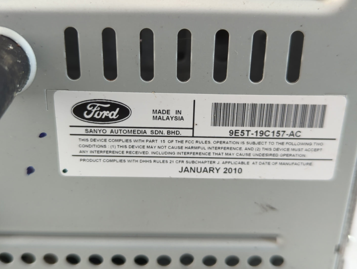 2010-2012 Ford Fusion Radio AM FM Cd Player Receiver Replacement P/N:9E5T-19C157-AC Fits Fits 2010 2011 2012 OEM Used Auto P