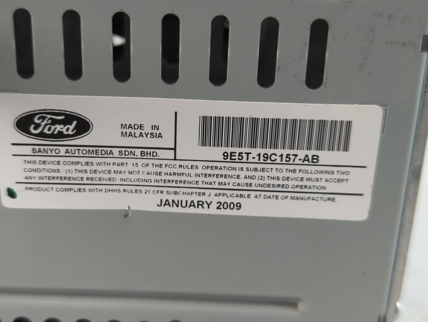 2010 Ford Fusion Radio AM FM Cd Player Receiver Replacement P/N:9E5T-19C157-AB Fits OEM Used Auto Parts - Oemusedautoparts1.