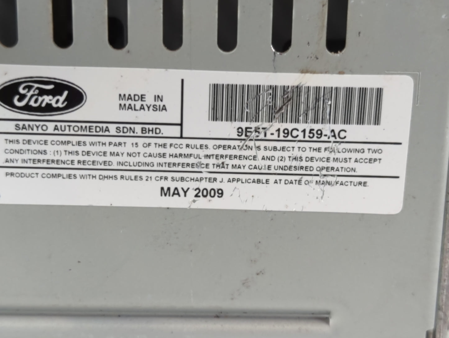 2010 Ford Fusion Radio AM FM Cd Player Receiver Replacement Fits OEM Used Auto Parts - Oemusedautoparts1.com