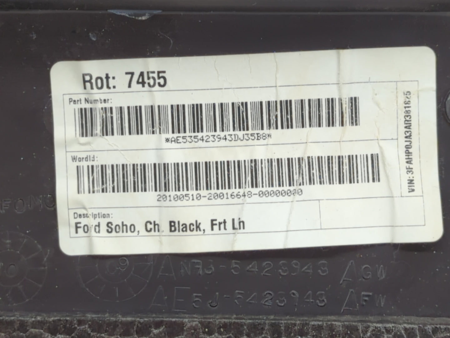 2010 Ford Fusion Front Left Driver Interior Door Panel Trim - Oemusedautoparts1.com