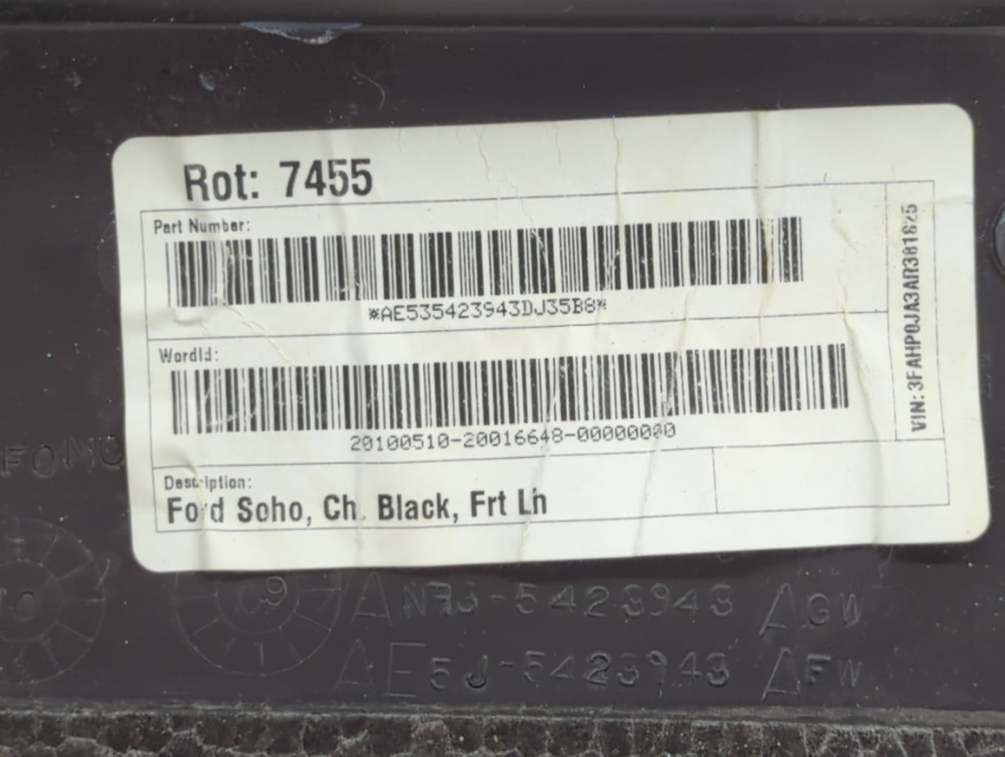 2010 Ford Fusion Front Left Driver Interior Door Panel Trim - Oemusedautoparts1.com