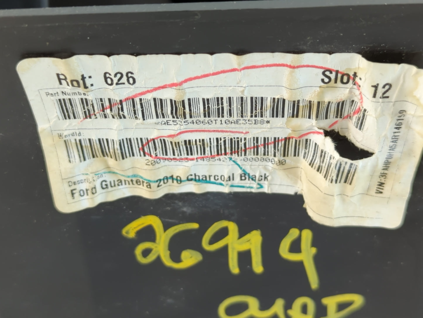 2010 Ford Fusion Passenger Glove Box Door Storage Compartment 801289 - Oemusedautoparts1.com