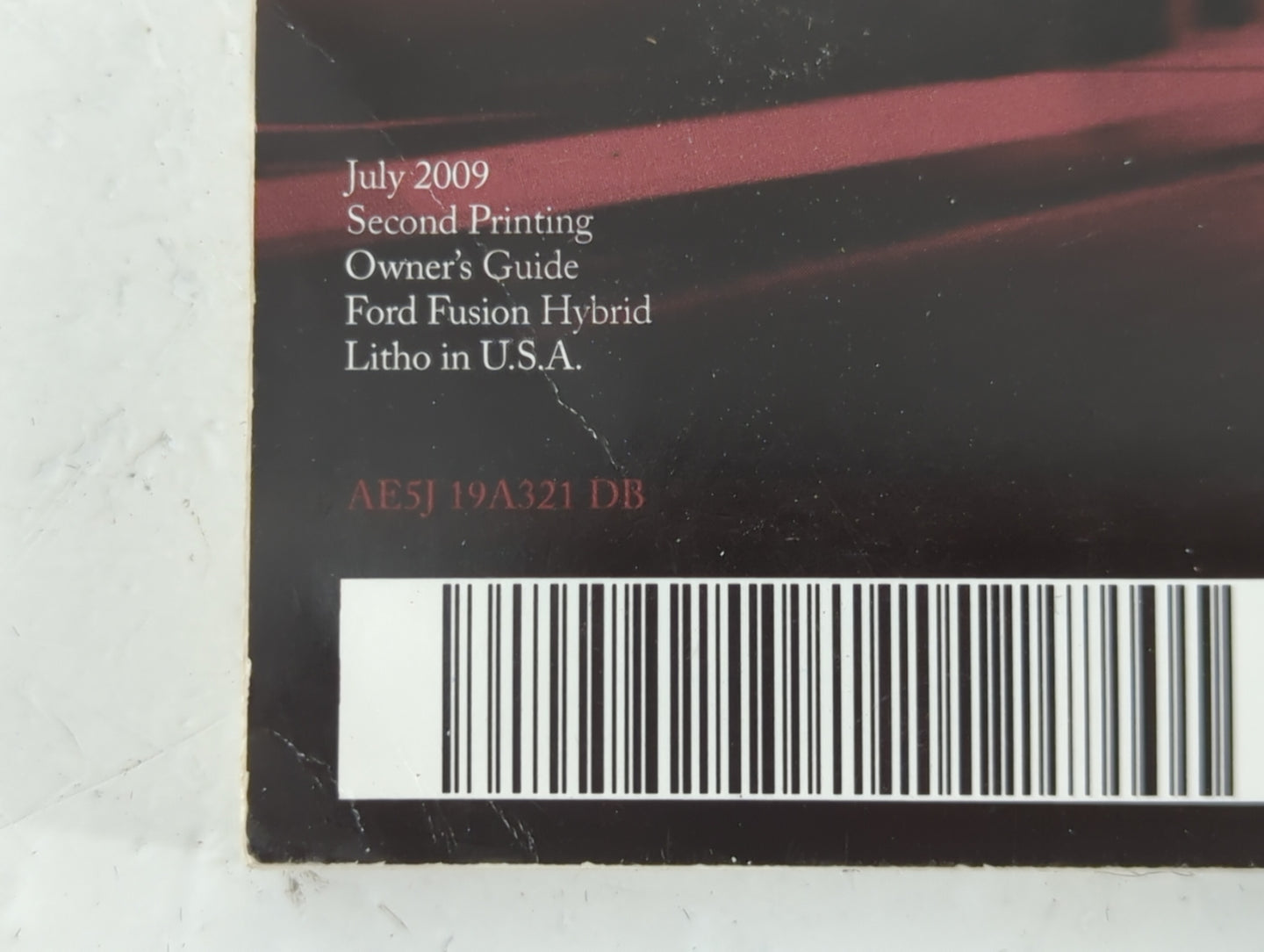 2010 Ford Fusion Owners Manual Book Guide P/N:AE5J 19A321 DB OEM Used Auto Parts - Oemusedautoparts1.com