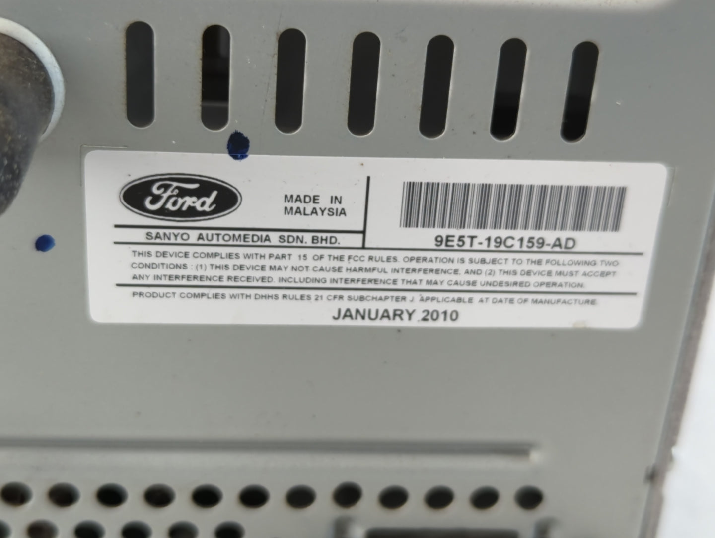 2010 Ford Fusion Radio AM FM Cd Player Receiver Replacement P/N:9E5T-19C159-AD Fits OEM Used Auto Parts - Oemusedautoparts1.