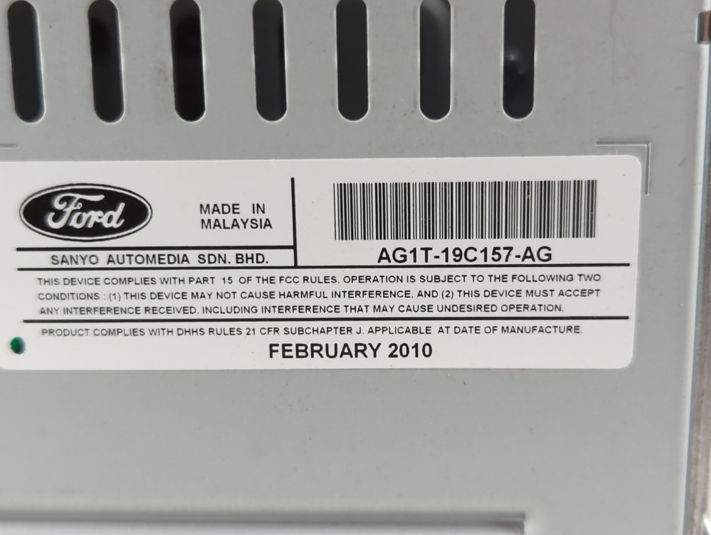 2010 Ford Taurus Radio AM FM Cd Player Receiver Replacement P/N:AG1T-19C157-AG Fits OEM Used Auto Parts - Oemusedautoparts1.