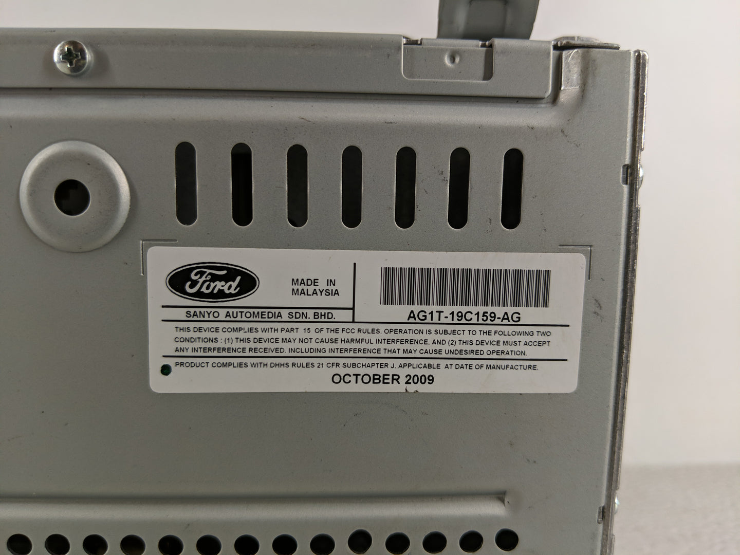 2010 Ford Taurus Radio AM FM Cd Player Receiver Replacement P/N:AG1T-19C159-AG Fits OEM Used Auto Parts - Oemusedautoparts1.