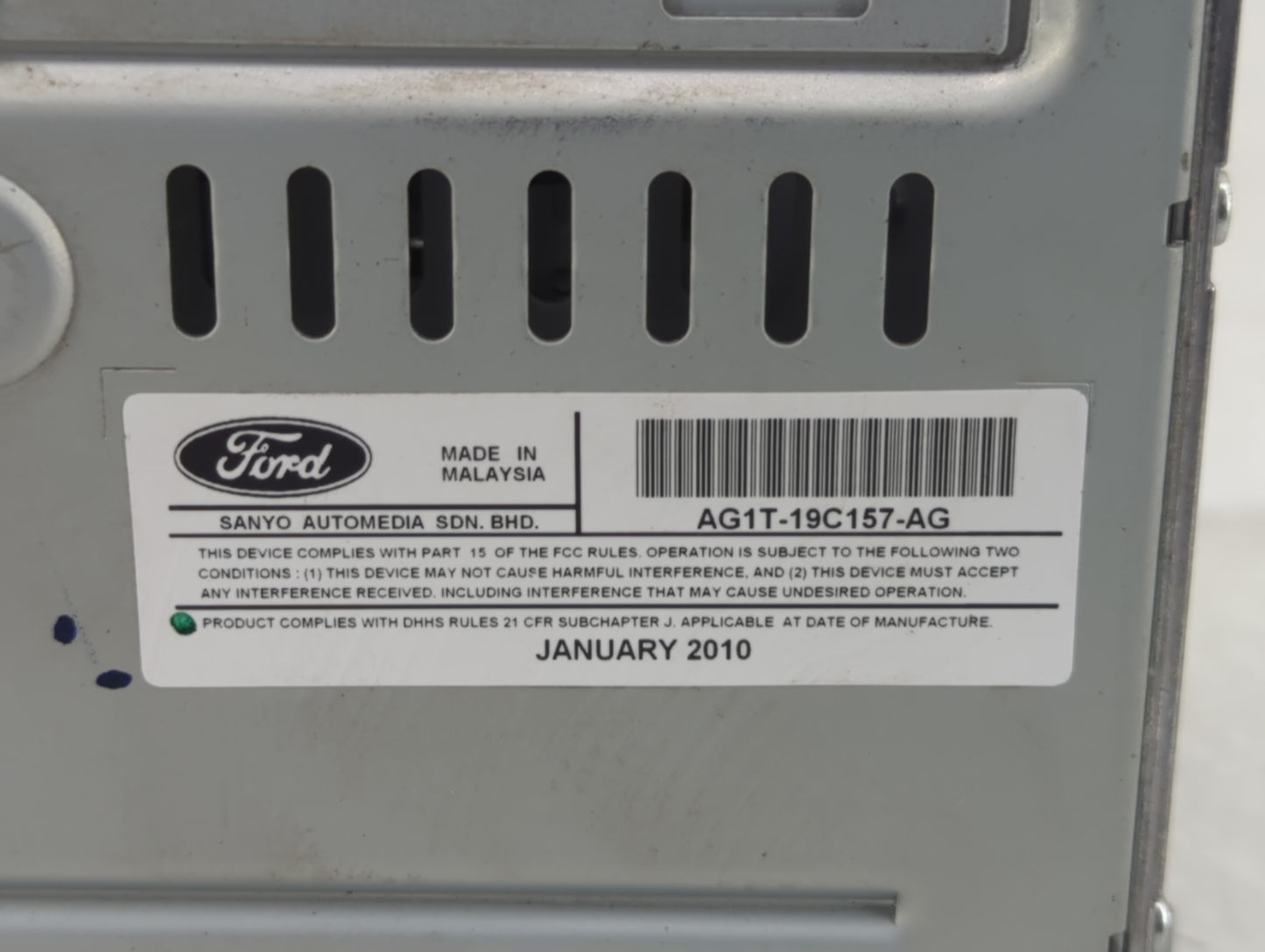 2010 Ford Taurus Radio AM FM Cd Player Receiver Replacement P/N:AG1T-19C157-AG Fits OEM Used Auto Parts - Oemusedautoparts1.