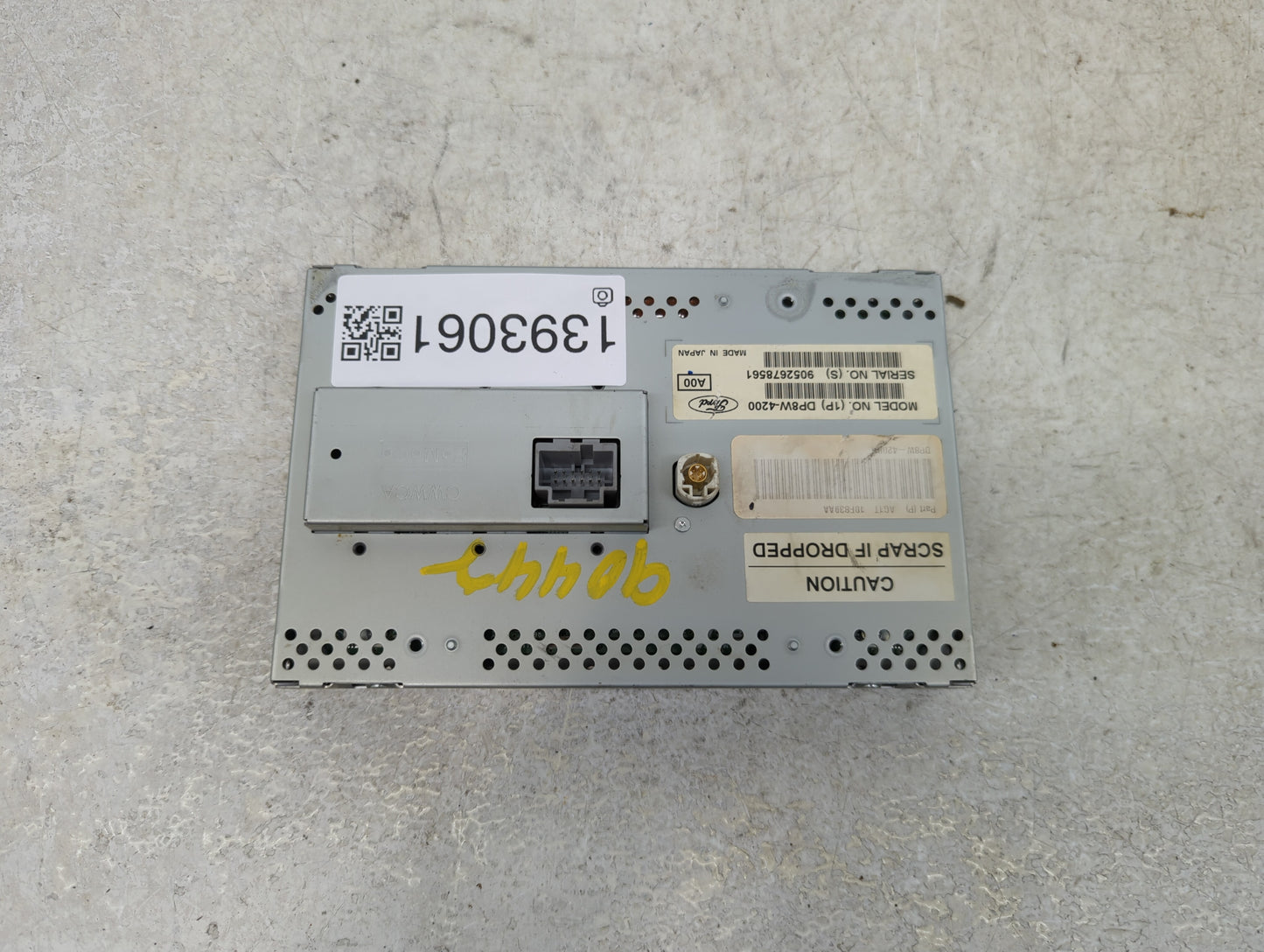 2010 Ford Taurus Radio AM FM Cd Player Receiver Replacement P/N:AG1T10F839AA Fits OEM Used Auto Parts - Oemusedautoparts1.co