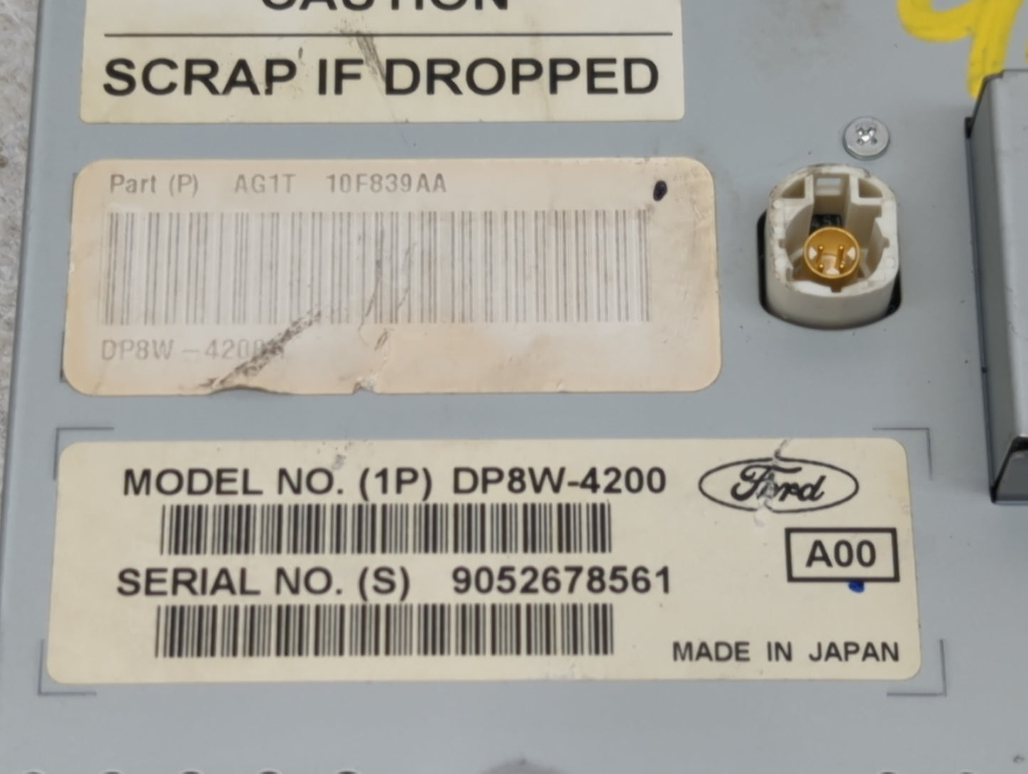 2010 Ford Taurus Radio AM FM Cd Player Receiver Replacement P/N:AG1T10F839AA Fits OEM Used Auto Parts - Oemusedautoparts1.co