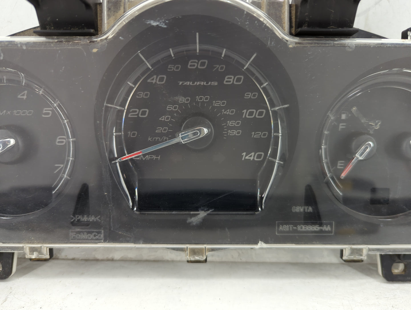 2010 Ford Taurus Instrument Cluster Speedometer Gauges P/N:AG1T-10849-GG MX157550-0946, AG1T-10849-AA Miles: Fits OEM Used A