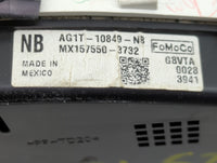 2010 Ford Taurus Instrument Cluster Speedometer Gauges P/N:AG1T-10849-NB MX157550-3732, AG1T-10B885-AA Miles: Fits OEM Used 