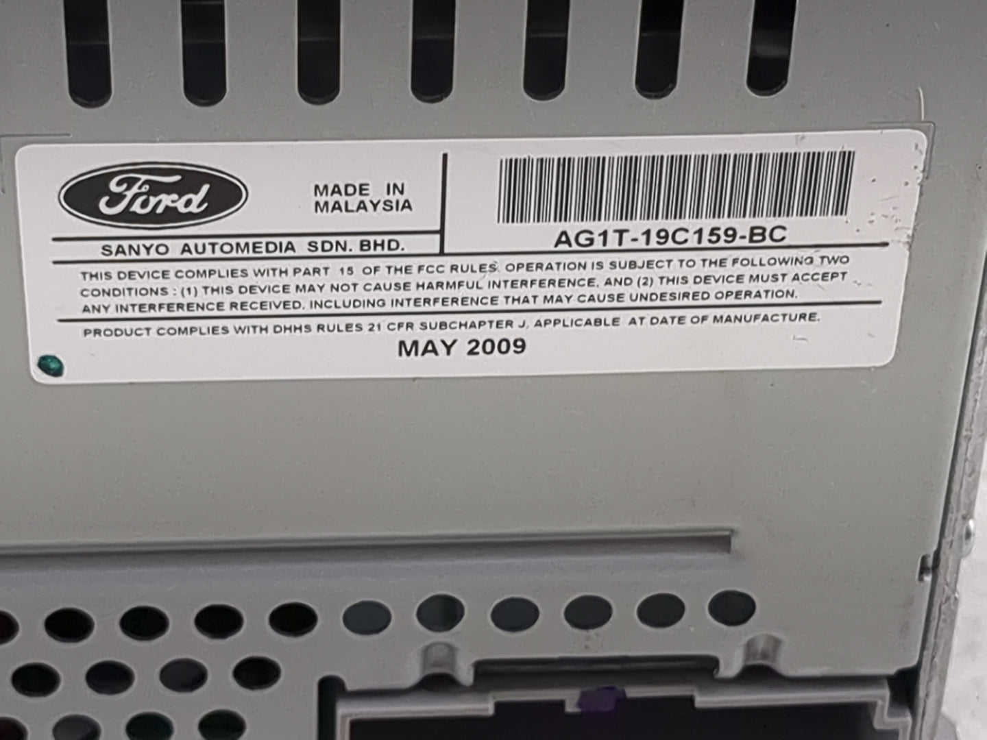 2010 Ford Taurus Radio AM FM Cd Player Receiver Replacement P/N:AG1T-19C159-BC Fits OEM Used Auto Parts - Oemusedautoparts1.