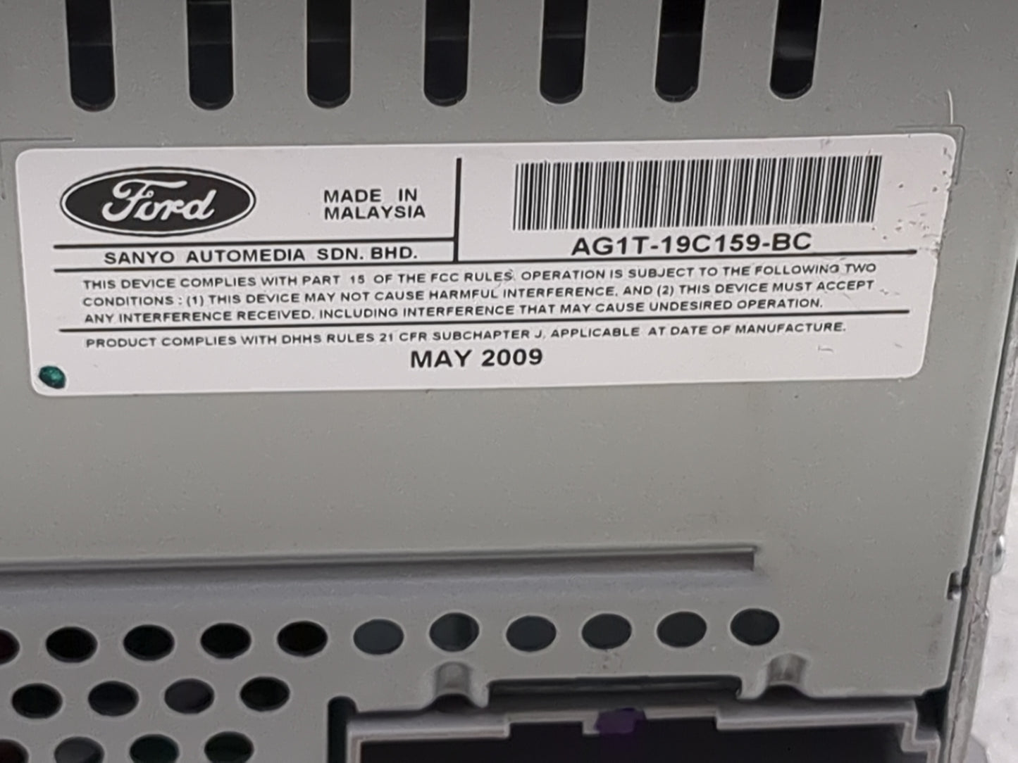 2010 Ford Taurus Radio AM FM Cd Player Receiver Replacement P/N:AG1T-19C159-BC Fits OEM Used Auto Parts - Oemusedautoparts1.