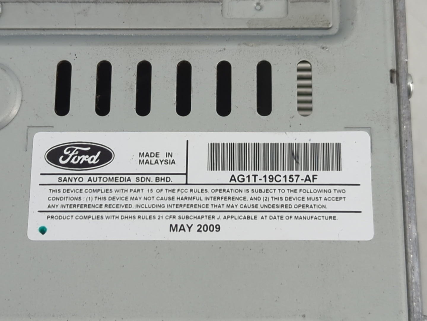 2010 Ford Taurus Radio AM FM Cd Player Receiver Replacement P/N:AG1T-19C157-AF Fits OEM Used Auto Parts - Oemusedautoparts1.