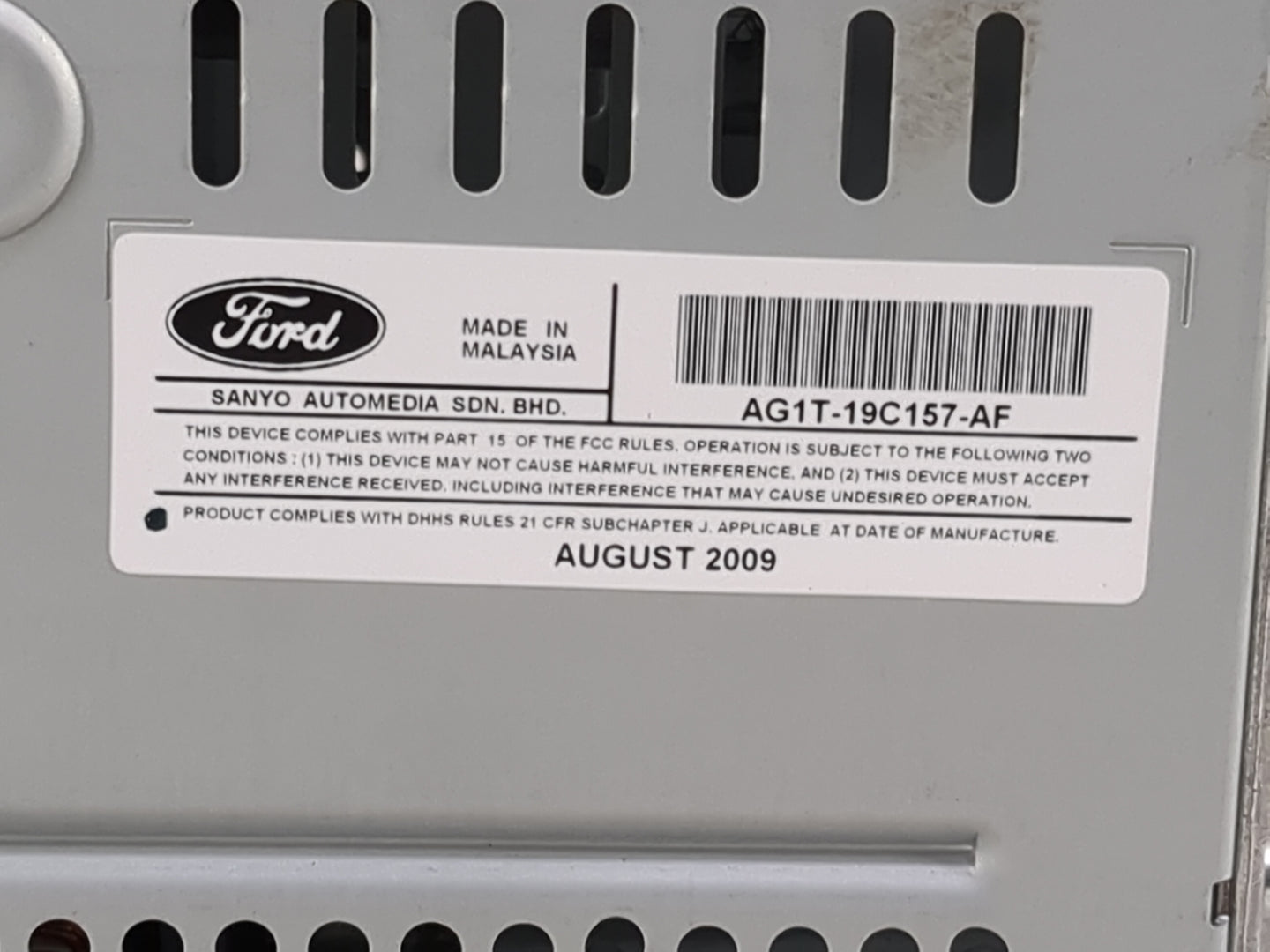 2010 Ford Taurus Radio AM FM Cd Player Receiver Replacement P/N:AG1T-19C157-AF Fits OEM Used Auto Parts - Oemusedautoparts1.