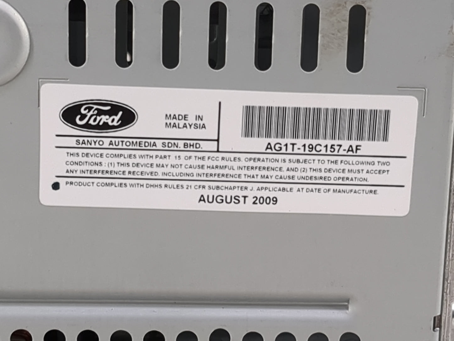 2010 Ford Taurus Radio AM FM Cd Player Receiver Replacement P/N:AG1T-19C157-AF Fits OEM Used Auto Parts - Oemusedautoparts1.
