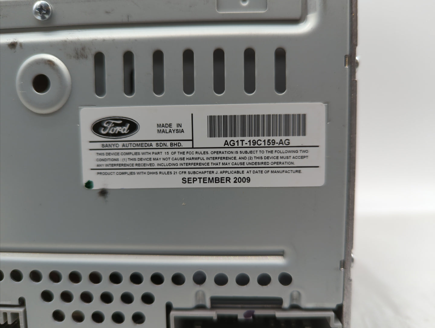 2010 Ford Taurus Radio AM FM Cd Player Receiver Replacement P/N:AG1T-19C159-AG AG1T-19C159-AF Fits OEM Used Auto Parts - Oem