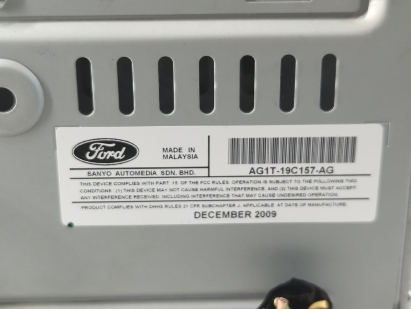 2010 Ford Taurus Radio AM FM Cd Player Receiver Replacement P/N:AG1T-19C157-AG Fits OEM Used Auto Parts - Oemusedautoparts1.
