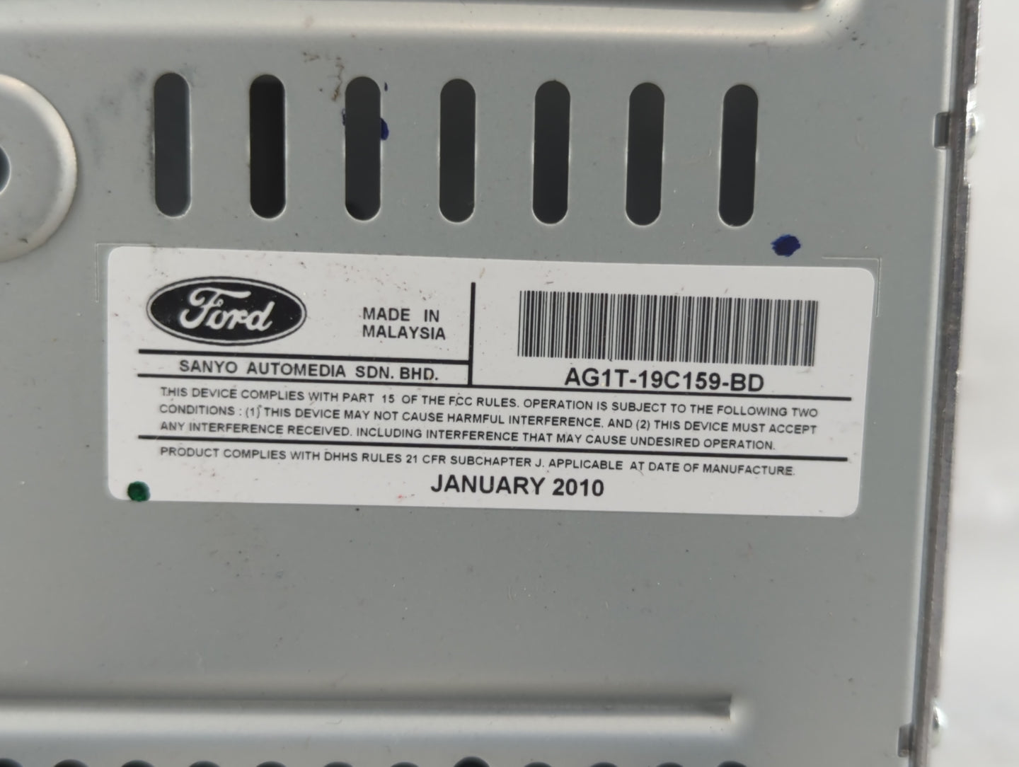 2010 Ford Taurus Radio AM FM Cd Player Receiver Replacement P/N:AG1T-19C159-BD Fits OEM Used Auto Parts - Oemusedautoparts1.