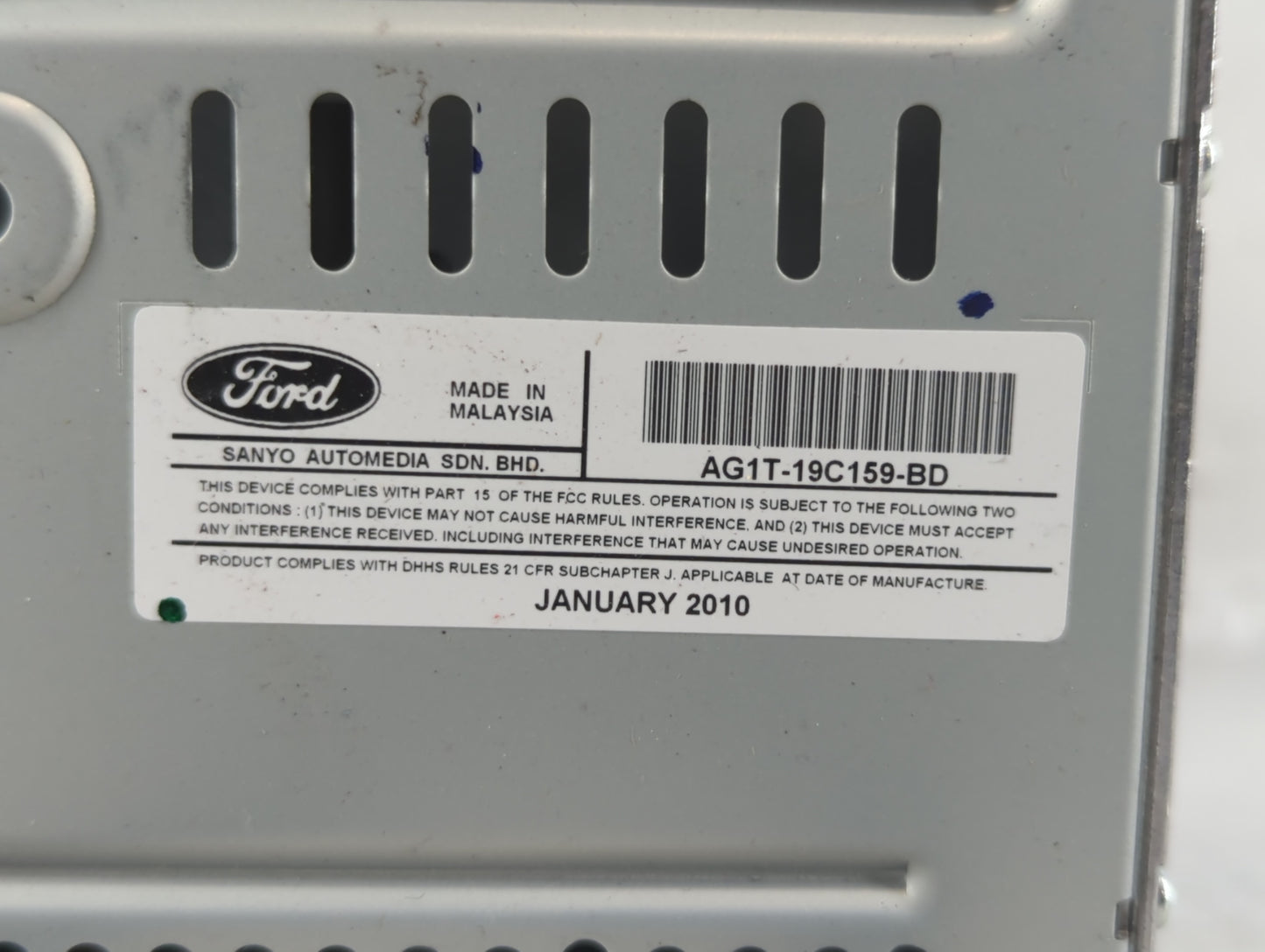 2010 Ford Taurus Radio AM FM Cd Player Receiver Replacement P/N:AG1T-19C159-BD Fits OEM Used Auto Parts - Oemusedautoparts1.