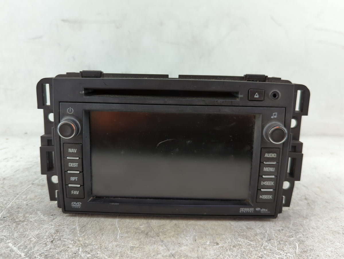 2010 Gmc Acadia Radio AM FM Cd Player Receiver Replacement P/N:20900944 10GMT968BTNAV2, 28237167 Fits OEM Used Auto Parts - 
