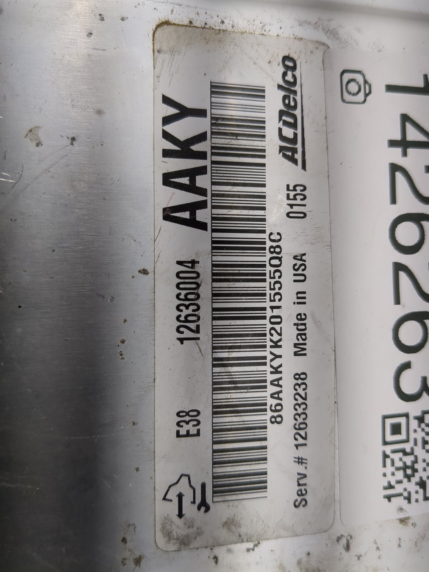 2010-2013 Gmc Sierra 1500 PCM Engine Control Computer ECU ECM PCU OEM P/N:12636004 Fits OEM Used Auto Parts - Oemusedautopar