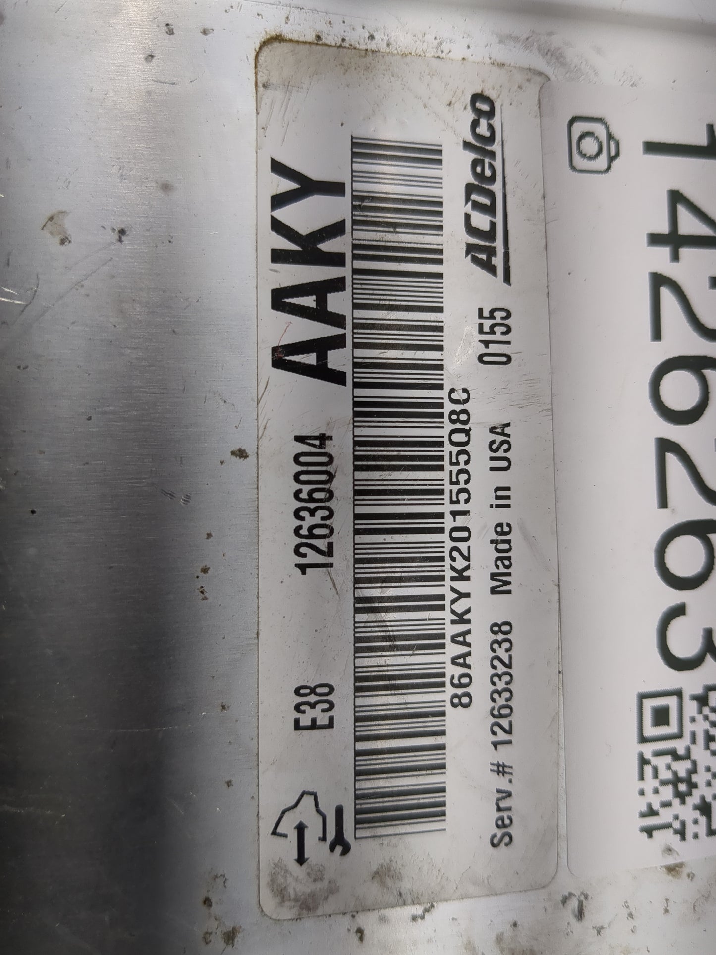 2010-2013 Gmc Sierra 1500 PCM Engine Control Computer ECU ECM PCU OEM P/N:12636004 Fits OEM Used Auto Parts - Oemusedautopar