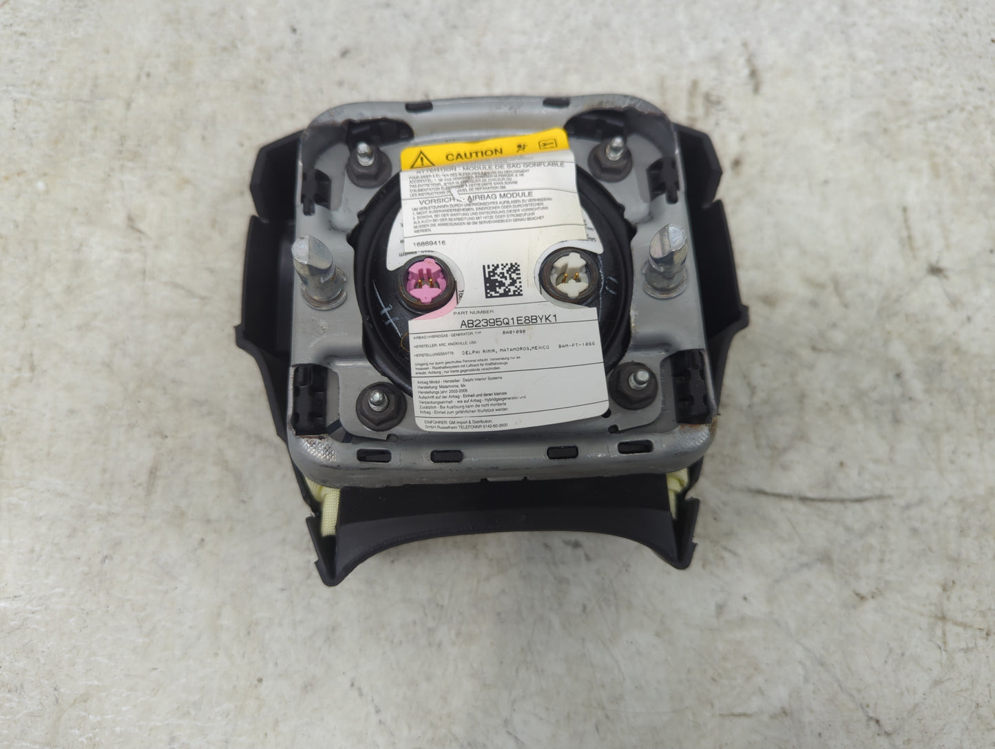 2009-2010 Gmc Sierra 1500 Air Bag Driver Left Steering Wheel Mounted P/N:16869416 Fits Fits 2009 2010 OEM Used Auto Parts - 