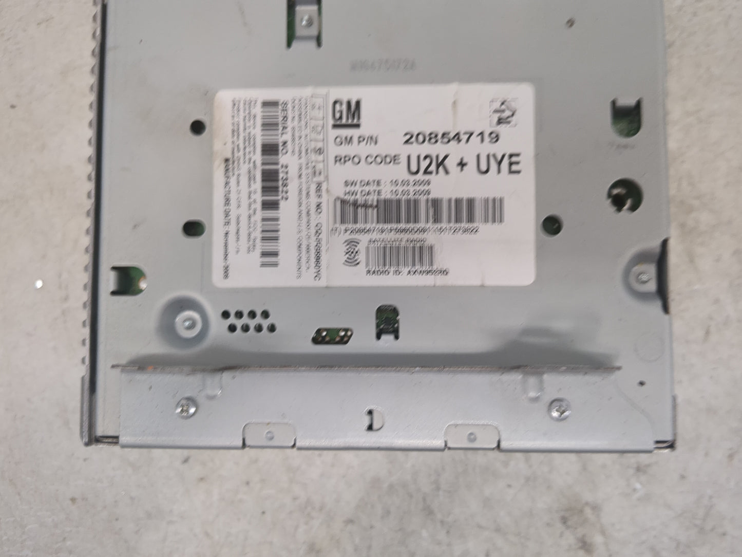 2010 Gmc Terrain Radio AM FM Cd Player Receiver Replacement P/N:20854719 Fits OEM Used Auto Parts - Oemusedautoparts1.com