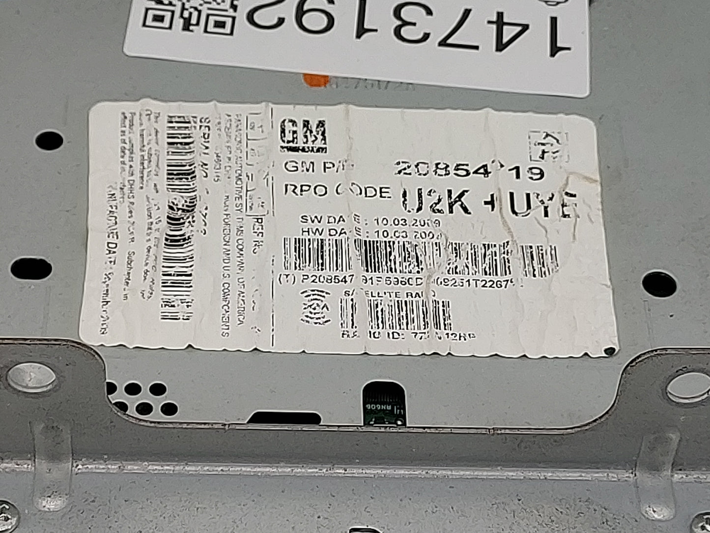 2010 Gmc Terrain Radio AM FM Cd Player Receiver Replacement P/N:20854719 P208547 Fits Fits 2011 OEM Used Auto Parts - Oemuse