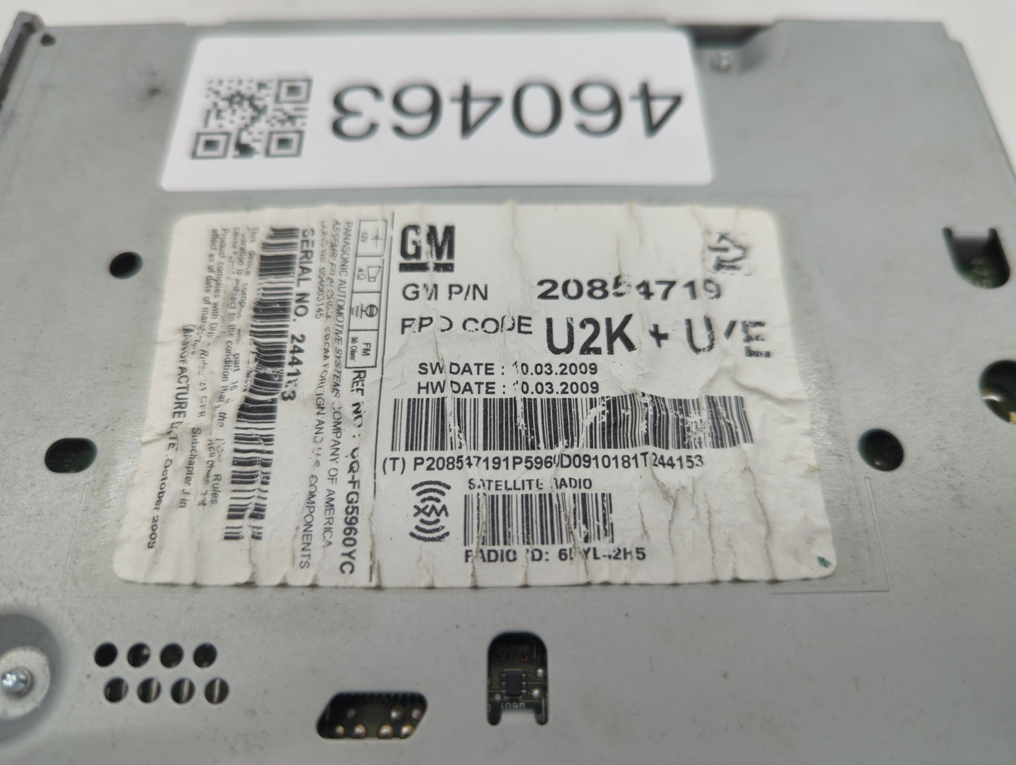 2010 Gmc Terrain Radio AM FM Cd Player Receiver Replacement P/N:20854719 20907419, 20843235 Fits Fits 2011 OEM Used Auto Par